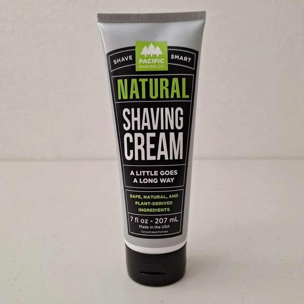 Pacific Shaving Company Natural Shaving Cream Shea Butter Shave LARGE SIZE, 7 oz